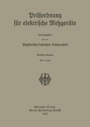 Pruefordnung fuer elektrische Messgeraete