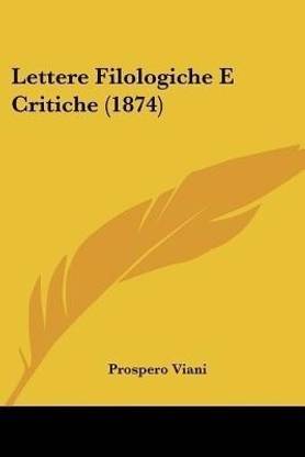 Lettere Filologiche E Critiche (1874)