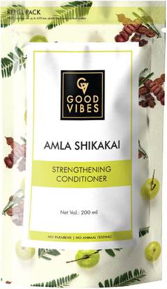 GOOD VIBES Strengthening Conditioner - Amla Shikakai 200 ml Refill Pack