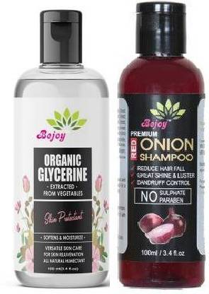 Bejoy 100% pure glycerine & Red onion shampoo-200ml Pack of 2