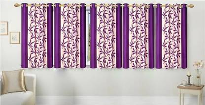 Flipkart SmartBuy 152 cm (5 ft) Window Polyester Semi Transparent Curtain (Pack Of 5)