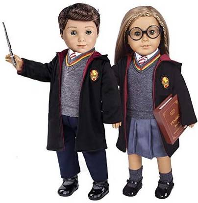 Ebuddy 2 Sets Magic School Uniform Inspired Doll Clothes For American Girl Dolls And 18 Dolls: 16Pc (Includes Shirt, Skirt, Pan
