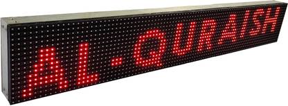 AL-QURAISH LED SCROLLING/MOVING TEXT PROGRAMMABLE DISPLAY BOARD WIFI RED COLOR (7 INCH.× 37 INCH.) LED Display