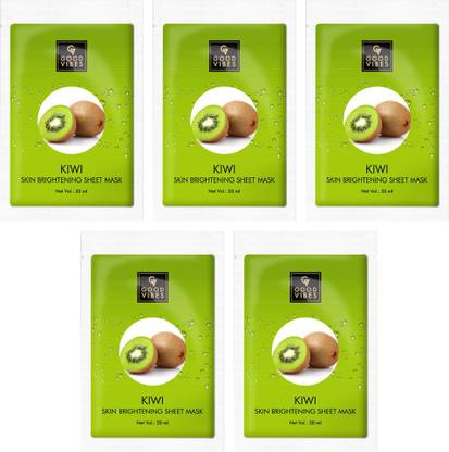 GOOD VIBES Skin Brightening Sheet Mask - Kiwi
