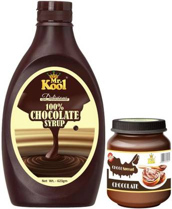Mr.Kool Chocolate Hazelnut Spread 350g and Chocolate Syrup 623 g Combo