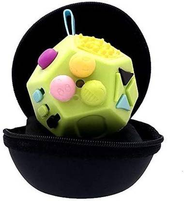 PILPOC Thefube Fidget Cube - Premium Quality 12 Sides Fidget Cube Dice Dodecagon With Exclusive Carry Case, Durable, Relieve St Gag toy Gag Toy