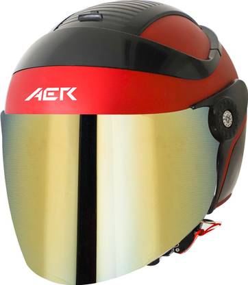 Steelbird AER Open Face Helmet, ISI Certified Helmet Motorbike Helmet