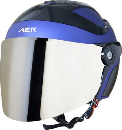 Steelbird AER Open Face Helmet, ISI Certified Helmet Motorbike Helmet
