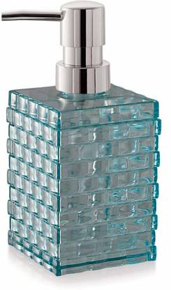 INKULTURE Cuboid Shaped Acrylic Liquid Soap Dispenser for Bathroom, Kitchen | Pack of 01 | 400 ml Liquid, Shampoo, Soap, Lotion, Sanitizer Stand, Conditioner Dispenser