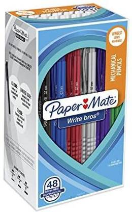 Paper Mate Write Bros Mechanical Pencils, 0.7Mm, Hb #2,Colors, 10 Count Pencil