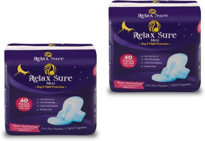 Relax Sure 320 MM Maxi XXL 80 Pads Sanitary Pad