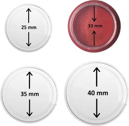 Klowage 25 Pieces( 5+5 red+10+20 Gram )Coin Capsule Holders Round Display case holder Coin Bank