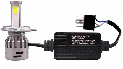 ALLEXTREME EX2BHT1 H4 LED Headlight Bulb with Cooling Fan 36W Head lamp Conversion Kit for Bike Car SUV and Motorcycles (1Pc, White) Vehical HID Kit