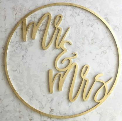 GK Design Mr & Mrs MDF laser cutout for home & office