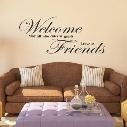 TRIDENT 90 cm Welcome Quotes Removable Sticker