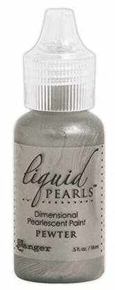 RANGER Liquid Pearls Glue, 0.5 oz, Pewter