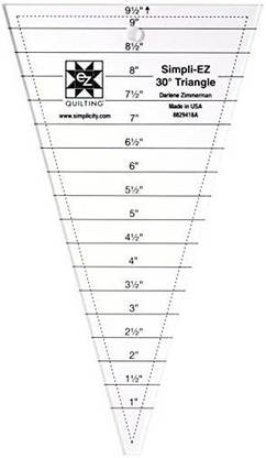 Simplicity Creative 30 Degree Triangle Quilting Ruler and Quilting Template, 9.5" x 5.5"