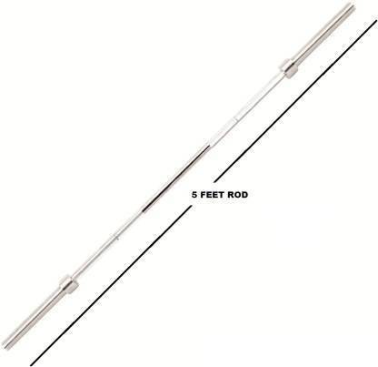 Street Brand 5 Feet Straight Bar 19 MM, Weight Lifting Rod, Gym Bar,Chrome Plated Steel Gym Rod Weight Lifting Bar