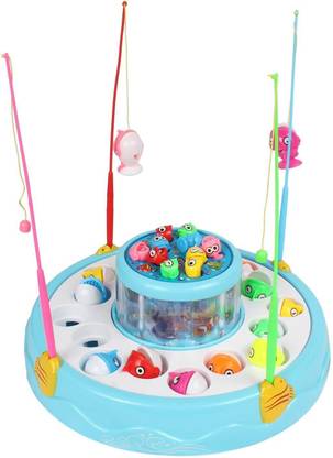Planet of Toys Electric Fishing Game With 26 Fisher And 4 Fishing Rods For Kids, Children Party & Fun Board Game