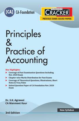 Taxmann's CRACKER – Principles & Practice of Accounting | CA-Foundation – New Syllabus | Updated till 31-10-2020 | 3rd Edition | 2021
