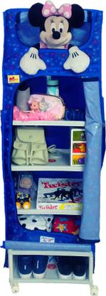 Sherl Creations 5+1 Kids Toy Box & Shoe Rack Cotton Collapsible Wardrobe