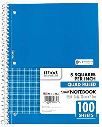 mead Spiral Notebooks A4 Notebook Ruled 100 Pages