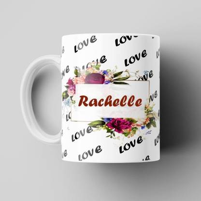 Beautum Love Rachelle Romantic Name White Ceramic Coffee Best Gift For Loved Ones Model No:BNMLVY016470 Ceramic Coffee Mug