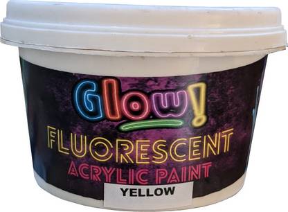 Glow UV (Ultraviolet/Blacklight) Fluorescent Paint, Yellow, 200ml