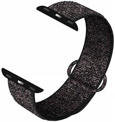 TINGTONG Soft Lightweight Breathable Nylon Loop Sport 42mm/44mm Copper Black Smart Watch Strap