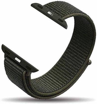 TINGTONG Soft Lightweight Breathable Nylon Loop Sport 42mm/44mm/45mm Cargo Khaki Smart Watch Strap