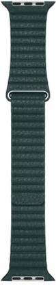TINGTONG Adjustable Leather 42mm/44mm Band with Ultra Secure, Strong Magnetic Closure Pine Forest Green Smart Watch Strap