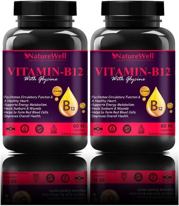 Naturewell B-Complex Vitamins-B12, B1, B2, B3, B6, Biotin B-Complex Supplement (120NRed)ultra