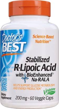 Doctor's Best Stabilized R-Lipoic Acid with BioEnhanced Na-RALA 200 mg