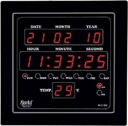 AJANTA Digital 25.4 cm X 25.4 cm Wall Clock