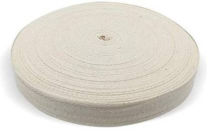 Bornfeel Natural Cotton Twill Tape 55 Yards 1 Inch Bunting Bias Tape Herringbone Webbing Tape Roll For Apron Sewing Dressmaking C