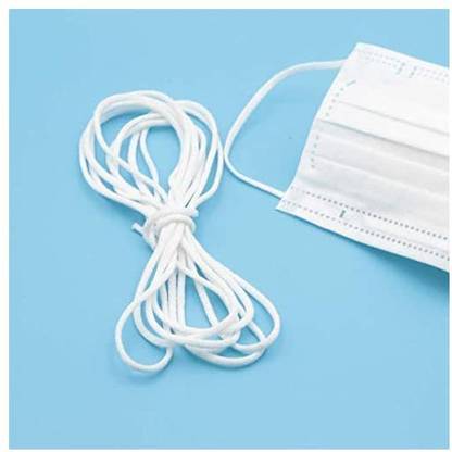 Zosakonc Elastic Loop Ear Rope Stretch Flat Stringï¼Œ1/8Inch 3Mm Elastic Cord Earloopï¼Œcraft Project Bracelet String Trim