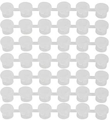 AUEAR 10 Strips 60 Pots Mini Empty Paint Pot Strips Plastic Arts And Crafts 3Ml Storage Containers For Arts And Crafts