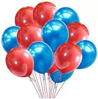 gorgeous moment Solid Latex / rubber balloons Red and Blue can be filled with air / helium Balloon