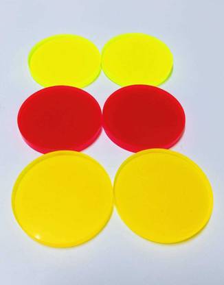 Swa Mi Transperent Carrom Striker Pack of 6 Carrom Pawns