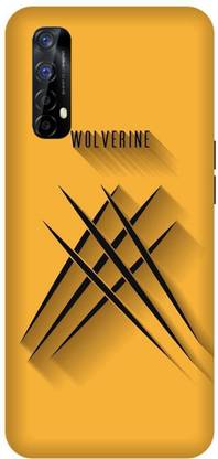 UMPRINT Back Cover for Realme 7 Wolverine, Yellow, Marvel Printed Back Cover