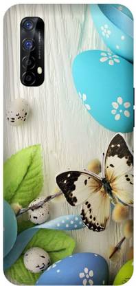 UMPRINT Back Cover for Realme 7 Butterfly, Abstarct Printed Back Cover
