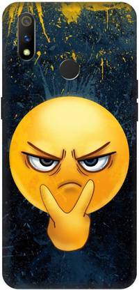 bigcraft Back Cover for Realme 3 Pro/ Attitude Emoji Printed