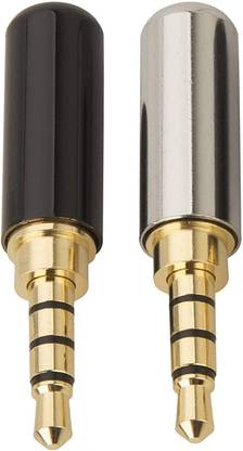 sriaarnika 3.5mm 4 Pole Metal Earphones Soldering Jack audio Male plug Headphone Repair authorised Headphone Adapter 3.5mm 4 Pole Metal Earphones Soldering Jack audio Male plug Headphone Repair authorised Headphone Adapter