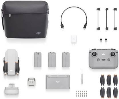DJI Mini 2 Fly More Combo – Ultralight Foldable Drone, 3-Axis Gimbal with 4K Camera, 12MP Photos, 31 Mins Flight Time, OcuSync 2.0 10km HD Video Transmission, QuickShots, Gray – Ultralight Foldable Drone, 3-Axis Gimbal with 4K Camera, 12MP Photos, 31 Mins Flight Time, OcuSync 2.0 10km HD Video Transmission, QuickShots, Gray Drone