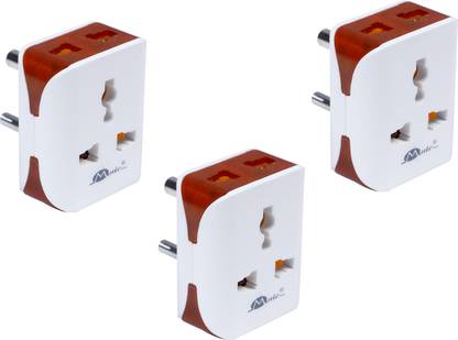 mute Travel Universal Electrical Multi Plug Adaptor Electrical Socket ( Pack Of 3) Multi Plug Adaptor Three Pin Plug
