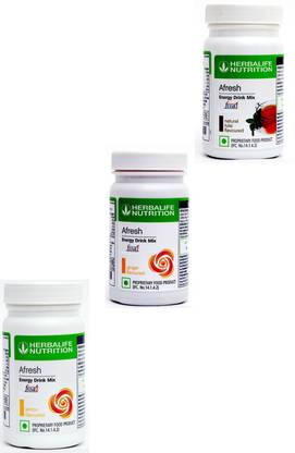HERBALIFE Afresh Energy Drink Mix Lemon , Tulsi & Ginger Flavors Energy Drink