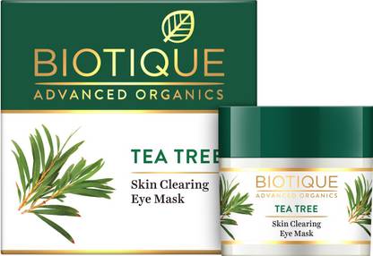 Biotique Advanced Organics Tea Tree Skin Clearing Eye Mask, Green, 15 g