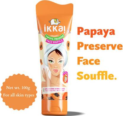 IKKAI Organic Papaya Preserve Souffle Preservative Free, Cruelty Free, Harmful Chemical Free, All Skin Types,