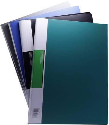 Prince Stationery Plastic Display Pattern Presentation A4 Size 20 Pocket File for Documents & Certificates (Pack of 10)