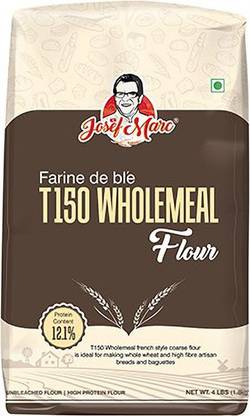 Josef Marc T150 Wholemeal Flour, 4 LBS - Unbleached & High Protein Flour, Non-chlorinated, Non-GMO, Non-Fortified & Non-bro-mated, Type 2 Italian Flour.